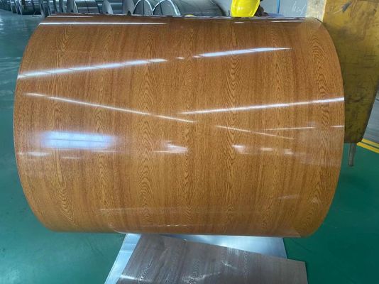 PVDF Printech Wood Grain Color Coil 50 anni di garanzia 3003H24 Aluminium Coil 0,80*1200 Color Coated Coil