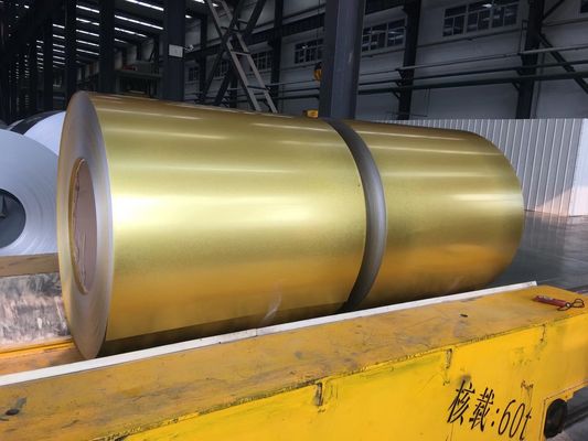 AZ70 Rivestimento bobina di Aluzinco oro AFP Acciaio Galvalume Per Pietra Rivestita Piastrella A792M DX51D Spangle minimo regolare