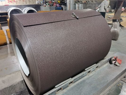 Matt Coil in acciaio strutturato RAL8017 PVDF 40 anni Z275 PPGI PPGL AZ150 0,60×1250 HDP Verniciato Acciaio Galvanizzato Metallico