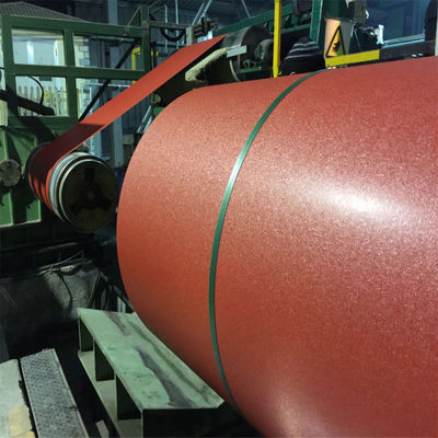 Pre-paint Matt Color Coated Textured Steel Coils Z220 Galvanized Base Metal 20 anni di garanzia Beckers Polyester