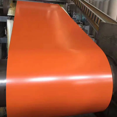 Ral Color PPGL PE SMP PVDF Materiale di costruzione metallico Color Coated Coils Bright Matt High Light Surface Filming Dx52D PPGI