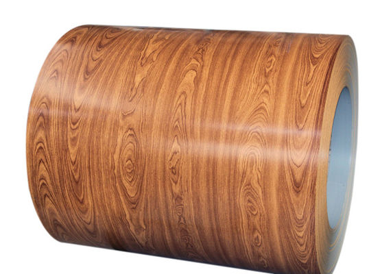 3003H24 H26 bobina di alluminio PVDF Printech bobina di colore a grano di legno 50 anni di garanzia bobina rivestita a colori da 1,2 mm