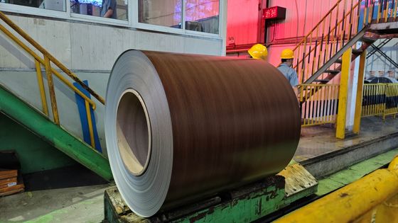 Printech Wood Grain 0,80mm 3003H26 Coils di lamiera di alluminio utilizzati per edifici residenziali
