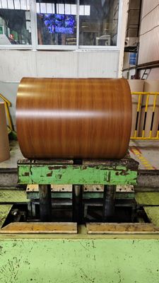 Colore di noce PPGL HDP Grano di legno Garanzia di 30 anni AZ165 Galvalume Coil di acciaio